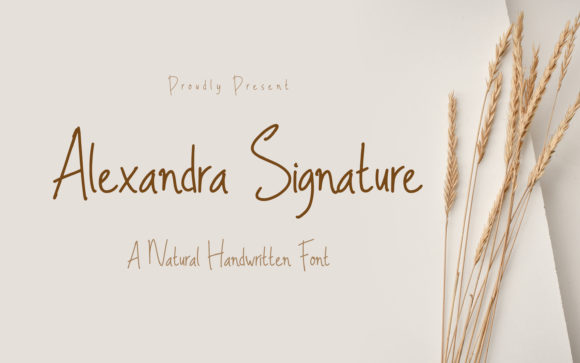 Alexandra Signature: A Modern Script Font for Editorial Design