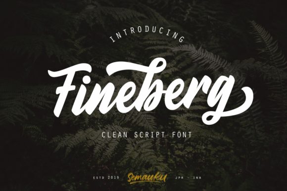 Fineberg: A Stylish Handwritten Typeface for Editorial Design