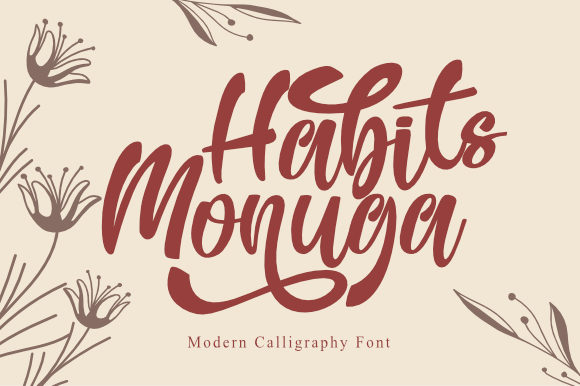 Habits Monuga: A Relaxed Script Font for Editorial Design