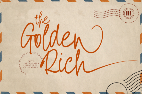 The Golden Rich Font: Elevate Your Web Design with Handwritten Elegance